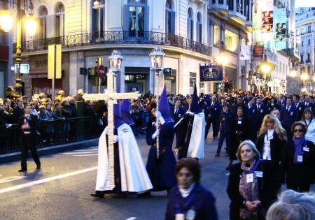 Procesión de Jesús de Medinaceli en la Semana Santa 2010 de Madrid en España