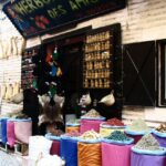 Herboristería en la Medina de Marrakech en Marruecos