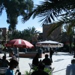 Plaza de los Hojalateros en la Medina de Marrakech en Marruecos