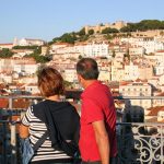 Vistas panorámicas de Lisboa desde el Elevador de Santa Justa