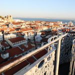 Vistas panorámicas de Lisboa desde el Elevador de Santa Justa