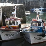 Puerto pesquero de Malpica en la Costa da Morte en Galicia