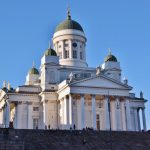 Catedral de Helsinki al atardecer