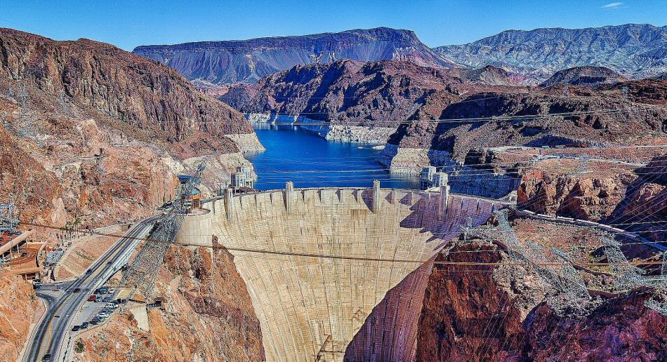 Presa Hoover Dam cerca de Las Vegas
