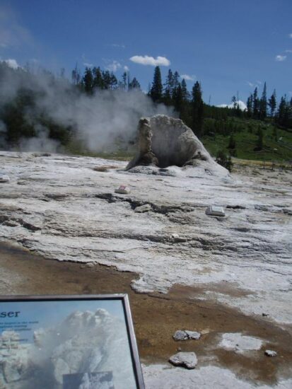 Géiseres en el parque nacional de Yellowstone en la costa oeste de Estados Unidos