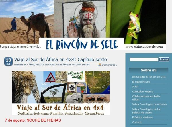 Blog personal de viajes "El Rincón de Sele"