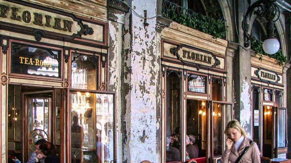 Café Florián en Plaza de San Marcos en Venecia