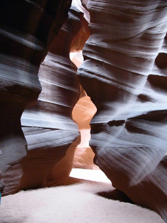 Profundos cañones estrechos de Antelope Canyon cerca de Page en la costa oeste de Estados Unidos