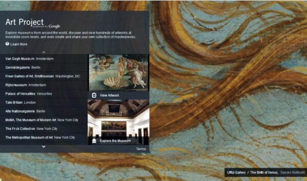 Visitas virtuales de museos y sus pinturas con Google Art Project
