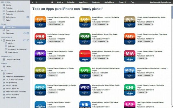 Guías de viajes de Lonely Planet para iPhone en iTunes Store