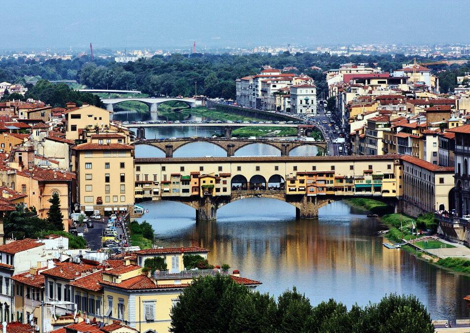 Ponte Vecchio de Florencia desde piazzale Michelangelo