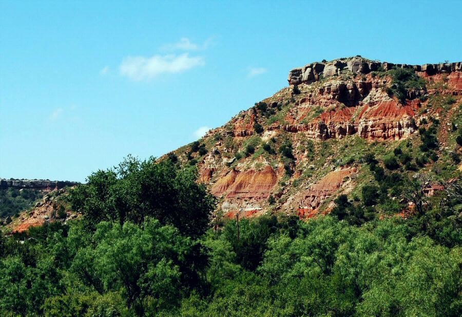 Parque Palo Duro Canyon cerca de Amarillo en Texas