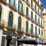 Terrazas en la plaza de la Merced del centro histórico de Málaga
