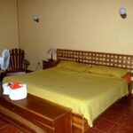 Dormitorio en la casa de alquiler Samadhi en Puerto Viejo en Costa Rica