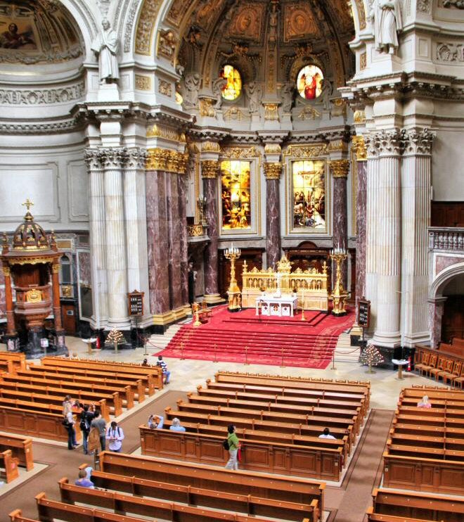 Panorámica interior del Dom Catedral de Berlín