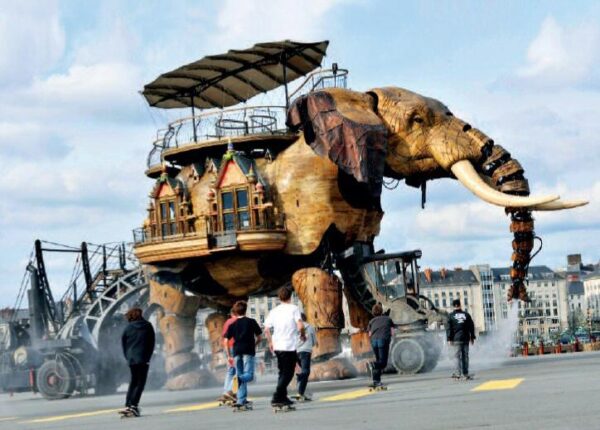 El Gran Elefante, máquina en el recorrido cultural del Viaje a Nantes 2012