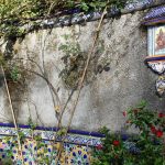 Rincón del jardín de la casa natal de Eduardo Pondal en Ponteceso en Galicia