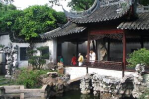 Jardin chinois Yuyuan à Shanghai en Chine