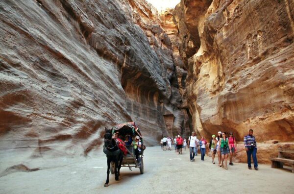 Desfiladero Siq de Petra en Jordania