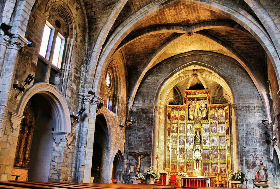 Iglesia gótica de Santa María en Olite en Navarra