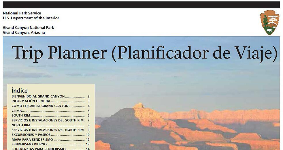 Guía oficial en español para visitar el Gran Cañón del Colorado