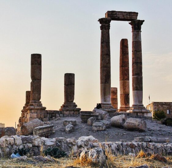 Templo de Hércules en la Ciudadela de Amán en Jordania