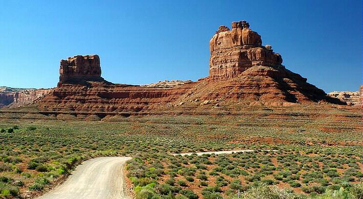 Valle de los Dioses en Utah al oeste de Estados Unidos