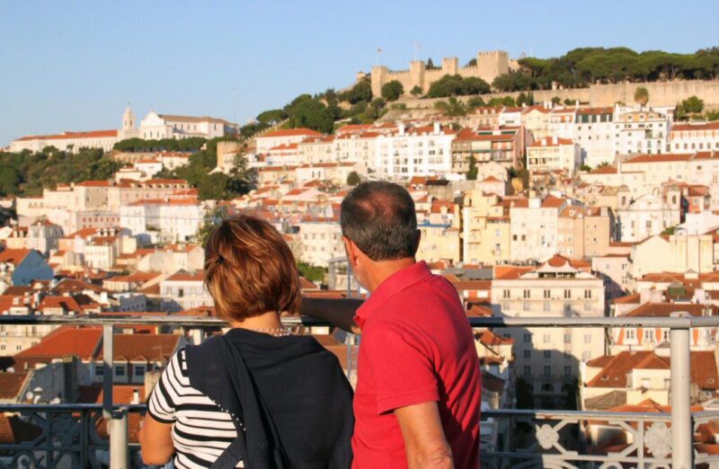 Vistas de Lisboa desde el Elevador de Santa Justa