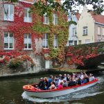 Rincón de los canales de Brujas en Flandes