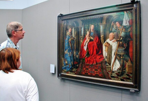 Pintura de Van Eyck en museo Groeninge de Brujas