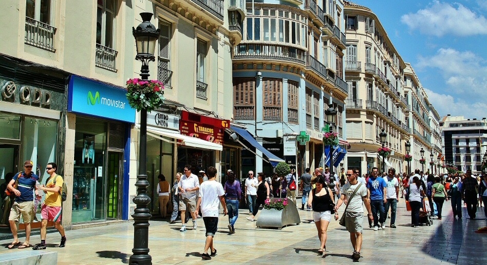 Calle Larios en el centro de Málaga