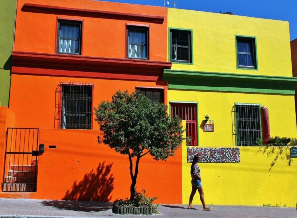 Barrio malayo de Bo-Kaap en Ciudad del Cabo en Sudáfrica