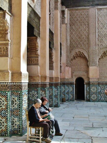 Madraza Ben Youssef en la medina de Marrakech en Marruecos