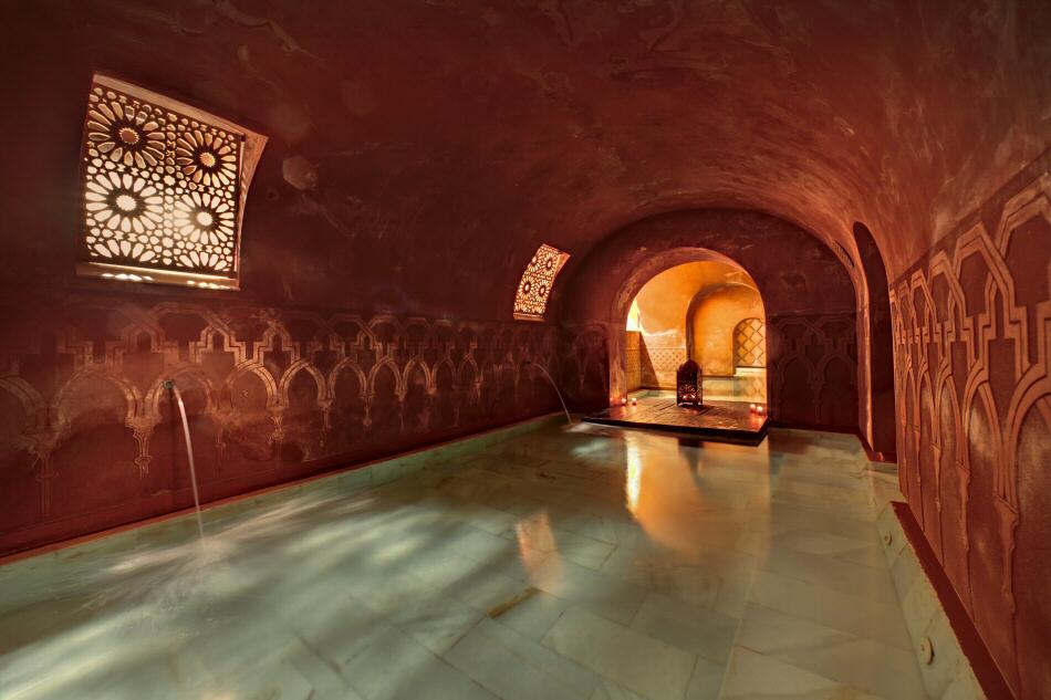 Sala de agua caliente en el Hammam Al Andalus Madrid @Foto: Hammam Al Andalus