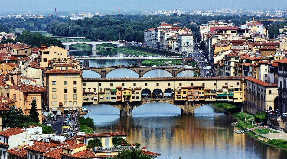 Vistas panorámicas de Florencia desde piazzale Michelangelo
