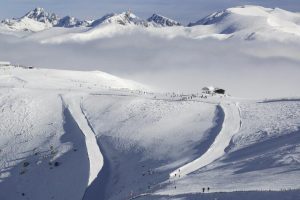 Paisajes nevados en Grandvalira en Andorra