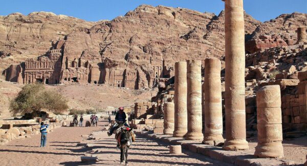 Restos romanos en Petra en Jordania