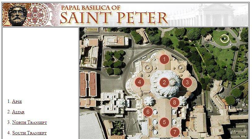 Visita virtual de la Basílica de San Pedro en el Vaticano en Roma