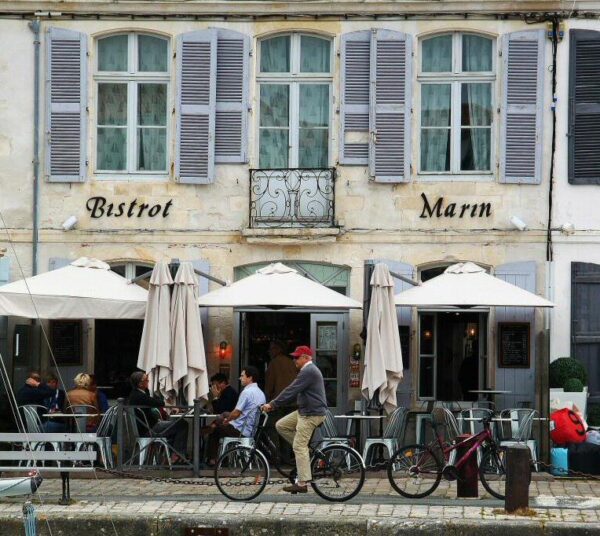 Hoek van de haven van Saint Martin op het eiland Ré bij La Rochelle