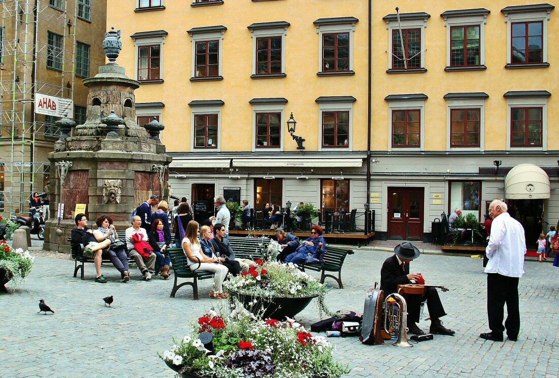 Plaza Stortorget del barrio Gamla Stan en Estocolmo