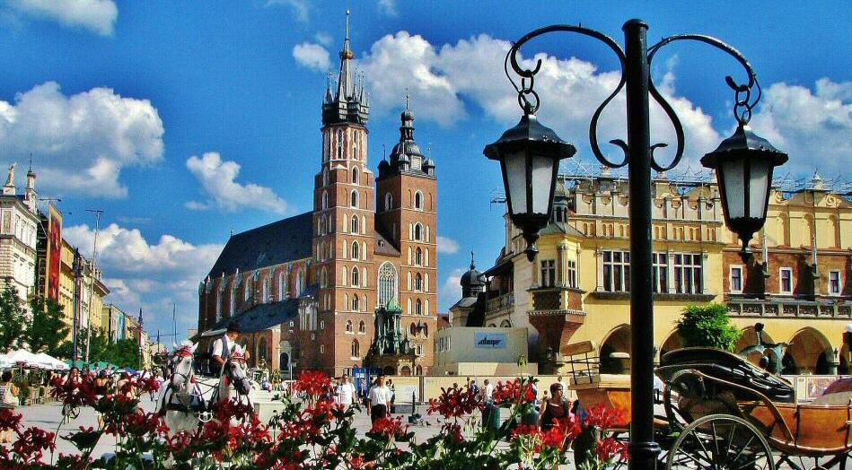 Plaza del Mercado de Cracovia en Polonia
