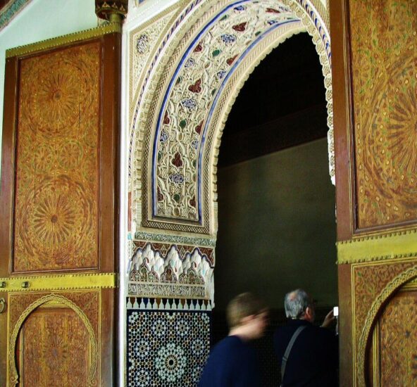 Arquitectura marroquí en el palacio de la Bahía de Marrakech
