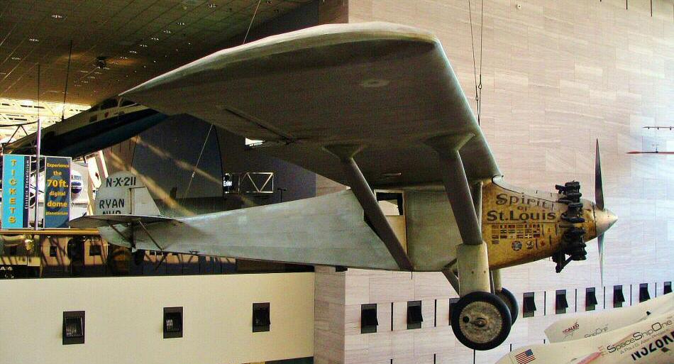 Spirit of Saint Louis en el museo del Aire y el Espacio de Washington