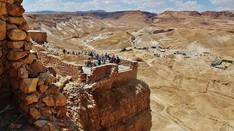 Antigua fortaleza de Masada en Israel
