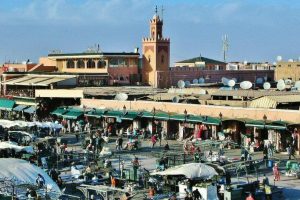 Plaza Jemaa El Fna en Marrakech en Marruecos