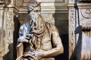Michelangelo's Moses in San Pietro in Vincoli church in Rome