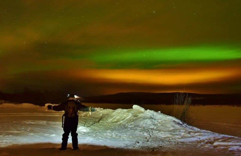 Auroras boreales en Laponia de Finlandia
