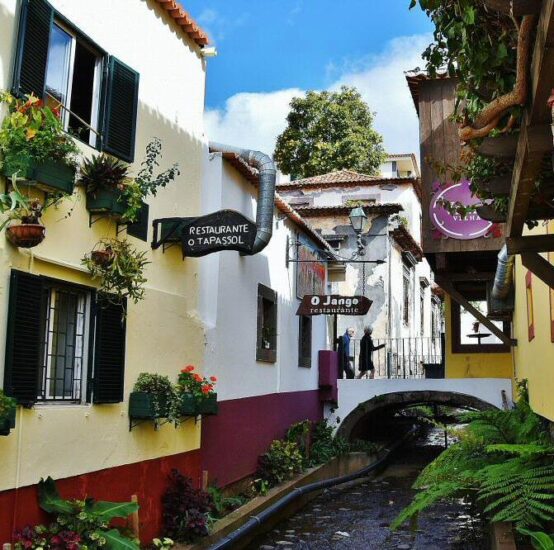 Rincón de Funchal en la isla de Madeira en Portugal