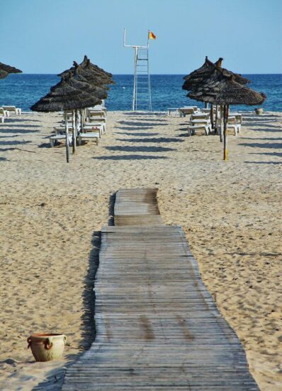 Playa privada del hotel Le Royal Hammamet de BlueBay en Túnez