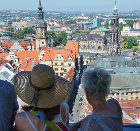 Vistas desde la cúpula de la Frauenkirche de Dresde